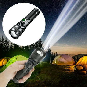 LED Flashlight SB Rechargeable 3Modes Zoom Torch Light Super Bright 65000LM COB 